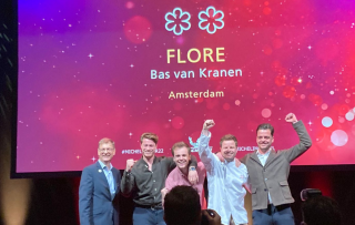 Drie sterren voor chef Bas van Kranen van restaurant Flore