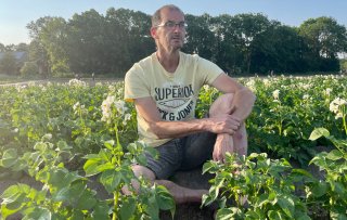 Akkerbouwer Joost van Strien teelt groenten zonder dierlijke mest