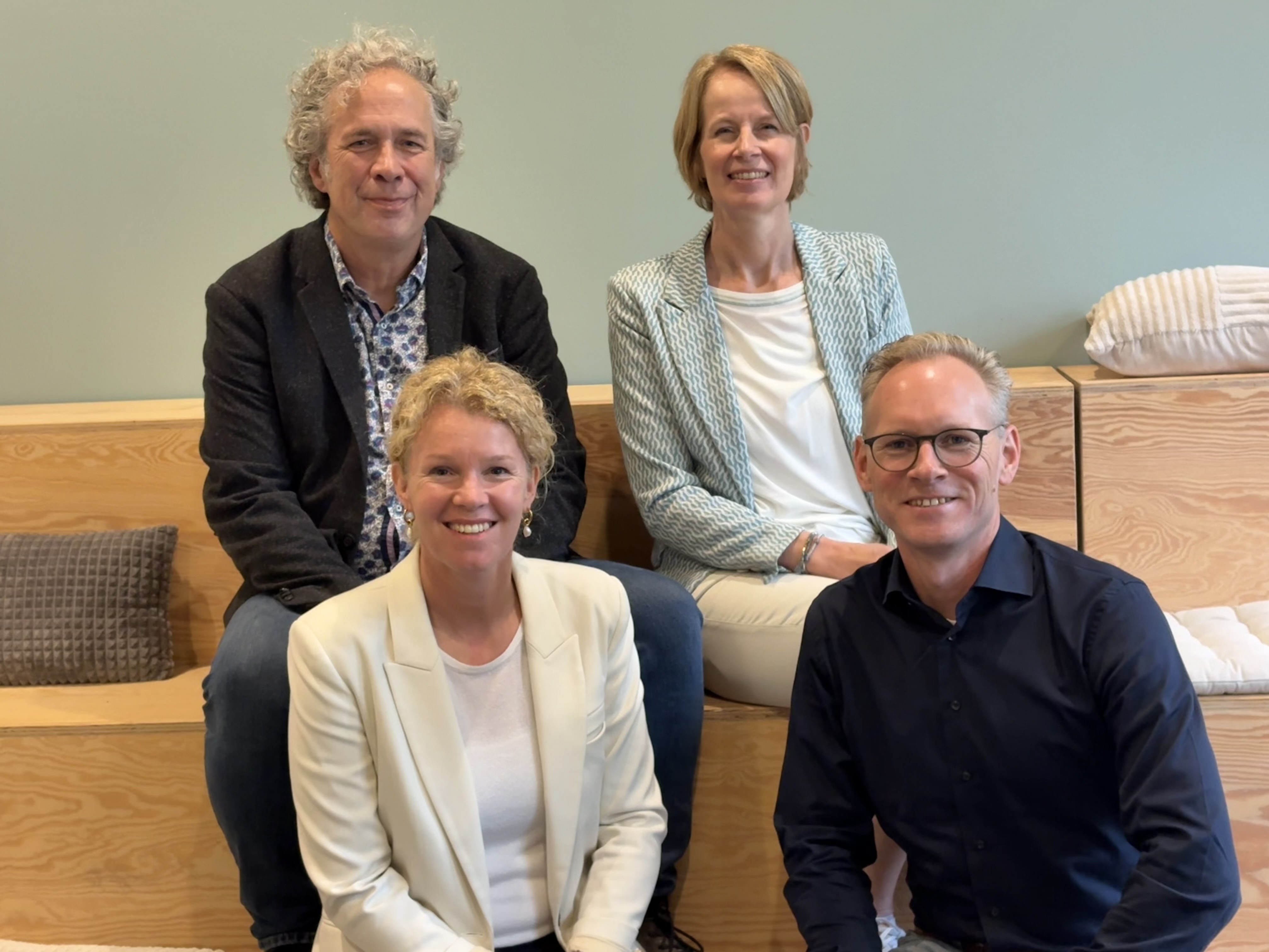 Heinz Evers, Monique Versteijnen-Vugts, Arianne Roggeveen en Jelle Brinkman
