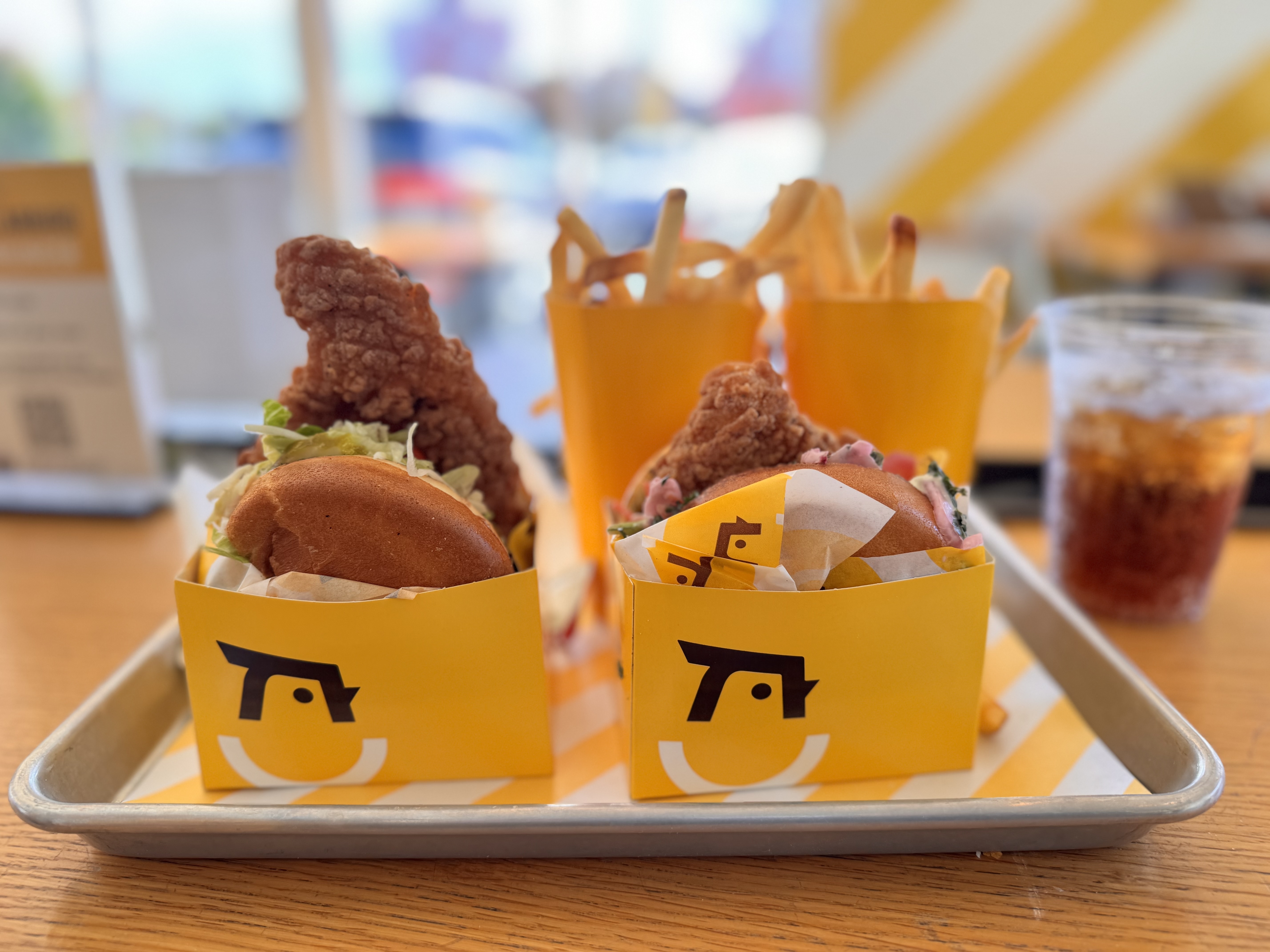 Clear and appealing presentation of sandwiches at Starbird