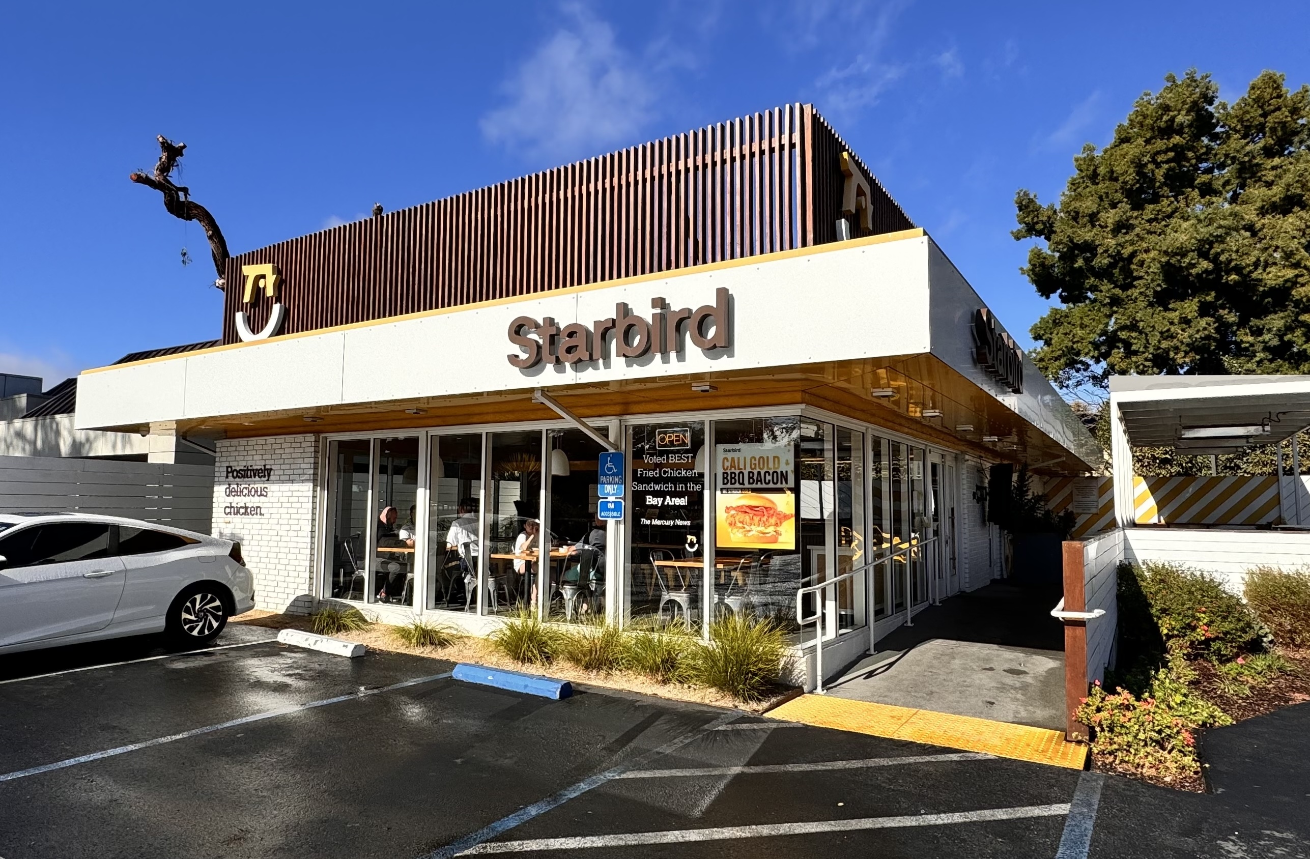 The exterior of the first Starbird location in Sunnyvale, California