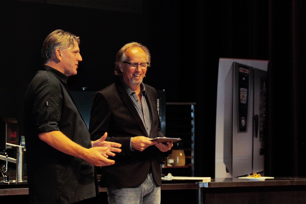 On stage with Jonnie at his avant-garde chefs event: Chefs Revolution