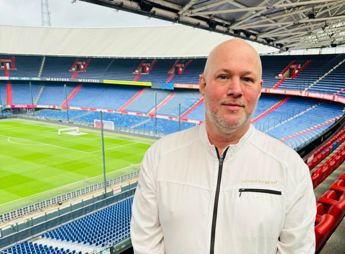 Lennard Burggraaf,  vegan chef van Stadion Feijenoord